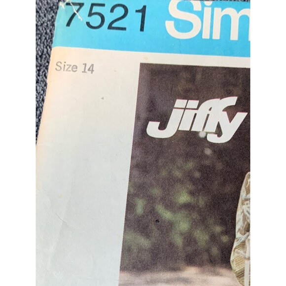 Simplicity Jiffy Caftan Top Sewing Pattern sz 14 7521 - uncut - Picture 3 of 10
